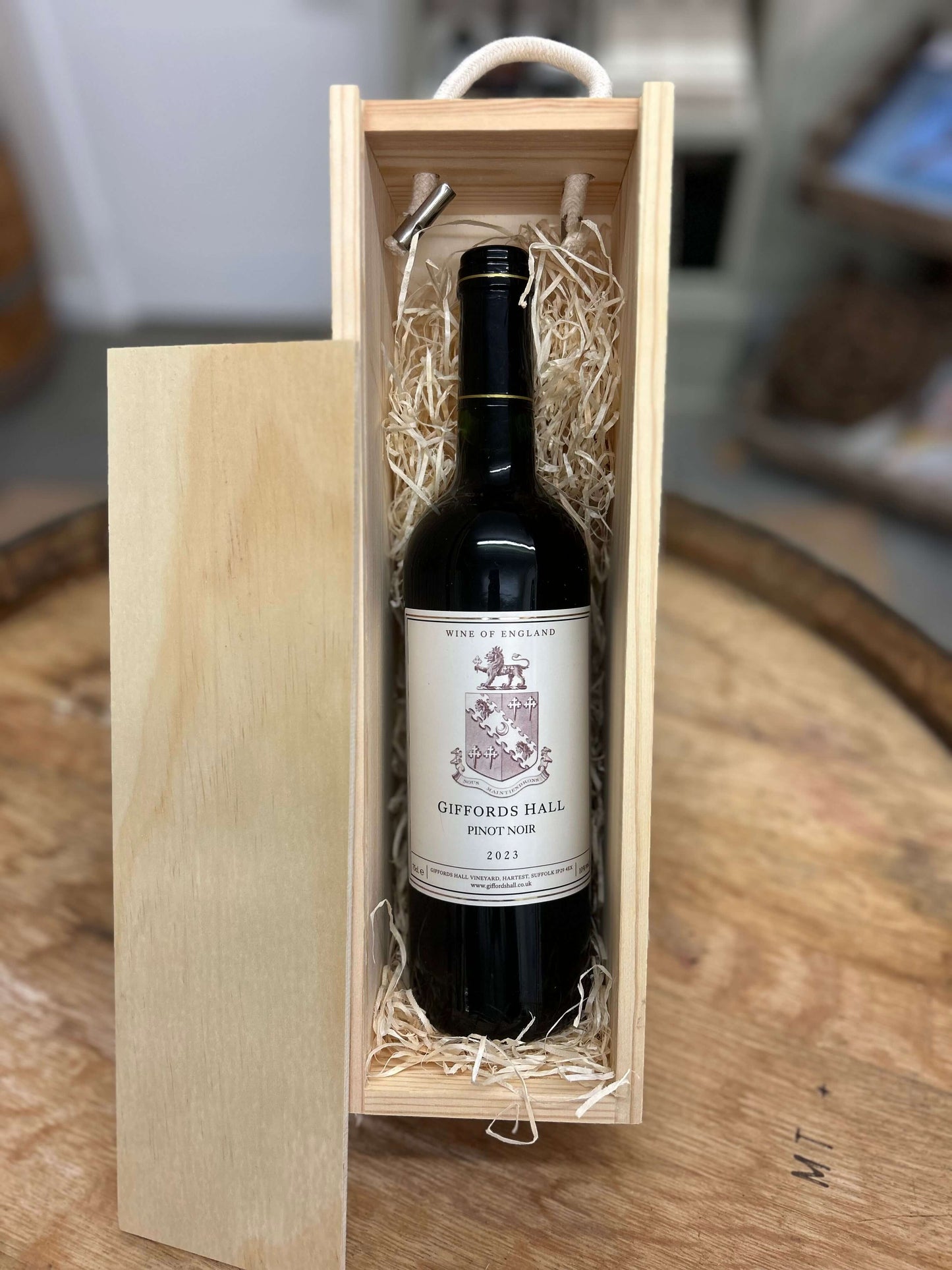 Wooden Gift Set with Giffords Hall Wine